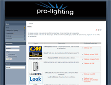 Tablet Screenshot of pro-lighting.com